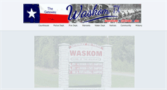 Desktop Screenshot of cityofwaskom.com