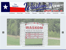 Tablet Screenshot of cityofwaskom.com